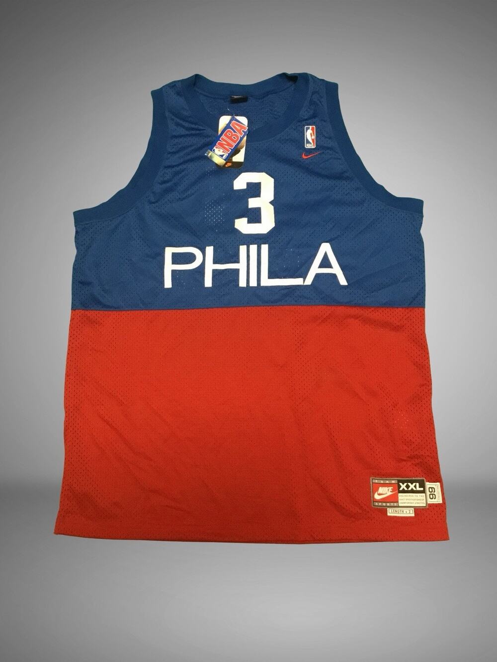 Nike Rewind 1999 Philadelphia 76ers Allen Iverson NBA Jersey Men's 2XL Rare NWT